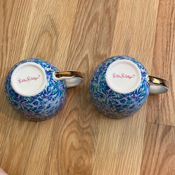 Set of 2 Vintage Lilly Pulitzer Cups with Gold Handles - EUC - 12 oz each - Picture 14 of 14